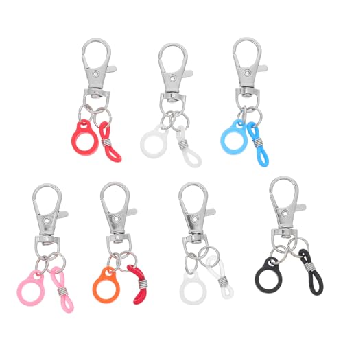 SEWACC 7 Llaveros Portalápices de Silicona Clip para Bolígrafo, Accesorios Portátiles para Enfermeras, Estudiantes y Oficina, Diseño Compacto y Agarre Fuerte para Cordones y Diarios
