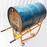 Capacité de charge élevée : Pouvant accueillir des fûts de 55 gallons (200 L) avec une capacité de charge maximale robuste de 600 lb (300 kg), ce chariot assure un transport sûr et fiable, ce qui le rend idéal pour les applications industrielles.