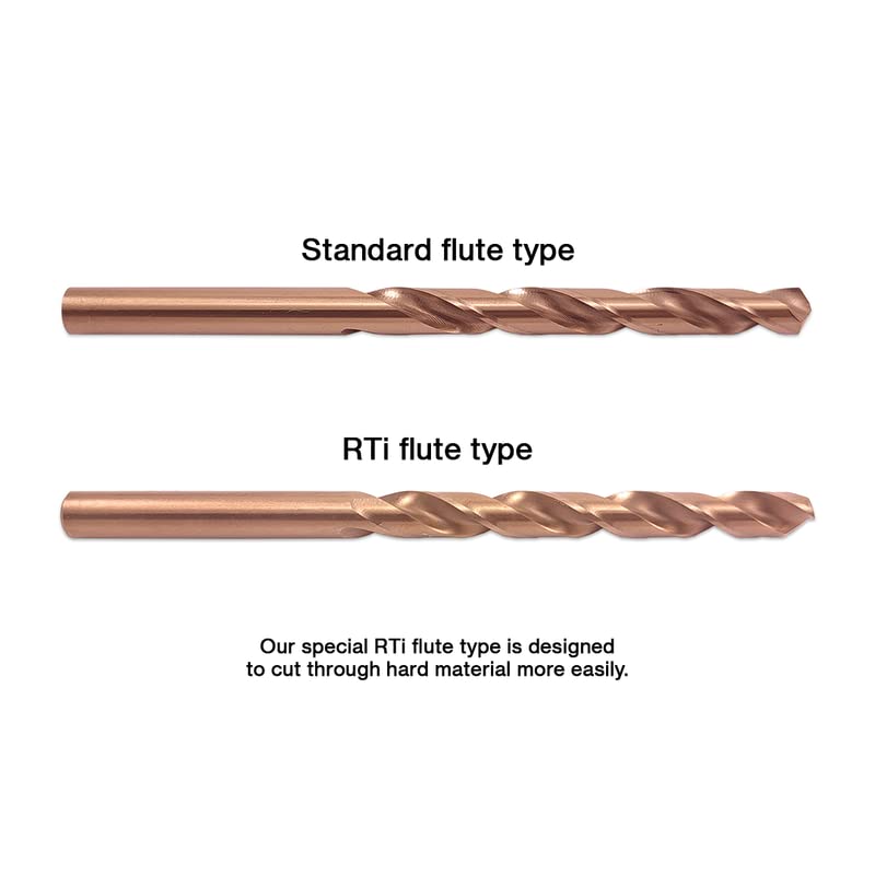 PROFFI Juego de Brocas - 1.0-13.0 mm 25 Unidades Brocas de Cobalto Profesionales para Acero Endurecido – M35 HSSCo 5% RTi de Alta Resistencia – Brocas para Metal