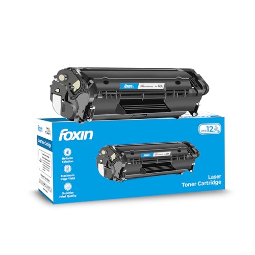 Image of Foxin FTC 12A Laser Printer Toner Cartridge Compatible with HP 1020, M1005, 1018, 1010, 1012, 1015, 1022, 1022N, 1022NW, 3015, 3020, 3030, 3050, 3050Z, 3052, 3055, Canon LBP2900 /2900B /3000 | 303 /FX9