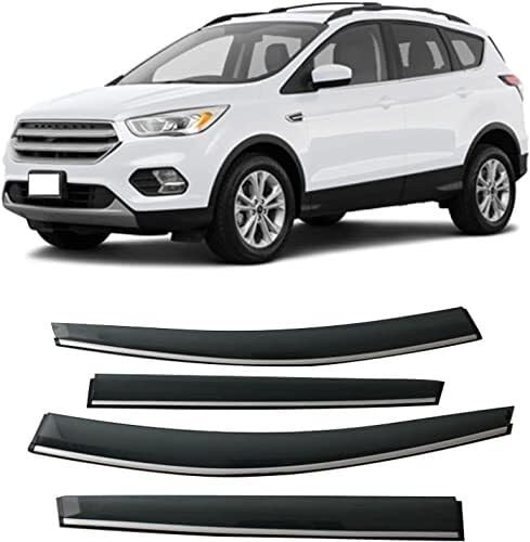 Parasol para ventanilla de Coche 4 Deflectores De Visera para Ventanas Laterales para Kuga para Escape (2013-2019), Protectores Lluvia Y Parasoles para Exteriores
