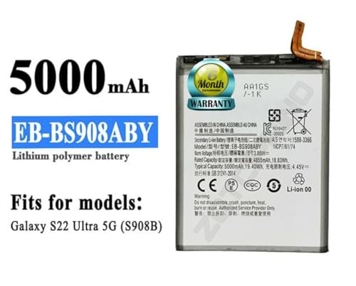 Image of Original EB-BS908ABY Battery for Samsung S22 Ultra 5G SM-S908B SM-S908B /DS Battery with 6 Month Warranty**** (R14)