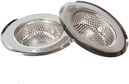 2 PCS Kitchen Sink Strainer - Stainless Steel Basket Strainer,Large Wide Rim 4.5" Diameter - Perfect for Kitchen Sinks No Rust, (2-Pack)