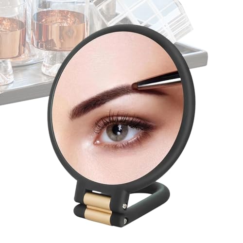 Générique Women Portable Mirror, Foldable Adjustable Double-Sided, Enlarging Small Makeup Mirror, for Travel Dorm Apartment Business Trips Bedroom Bathroom Dressing Room Women Ladies Mother