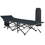 Homevibes Folding Lightweight & Portable Camping Cot with Carry Bag for Adults,Heavy Duty Stable Del