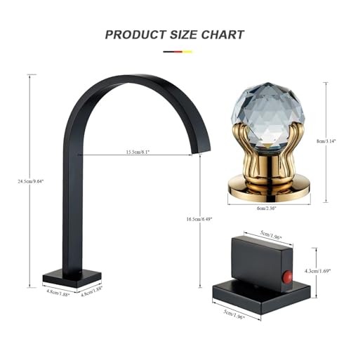 Mitigeur de lavabo cascade double commande pour un réglage chaud et froid fluide - 8