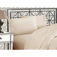 Parure De Lit En Coton égyptien – 1500 Fils – Twin XL – Rayures Dorées – Draps-housses Et Taies D’oreiller