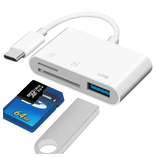USB C Card Reader, 3 in 1 USB C to Micro SD TF Memory Card Reader Compatible with Pad Pro, Chromebook, XPS, Galaxy S10/S9 and More USB C Devices