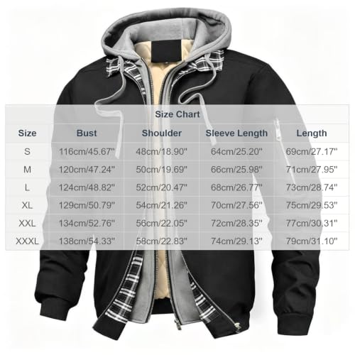 Carydety Mens Jacket windbreaker Jackets Fall Winter Bomber Hooded Jacket - image 3