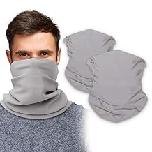 Sojourner Neck Gaiter, Bandana, Buff 2 Pack - Face Cover for Men, Women, and Teens - Neck Warmer UV Sun Protection Gator Grey