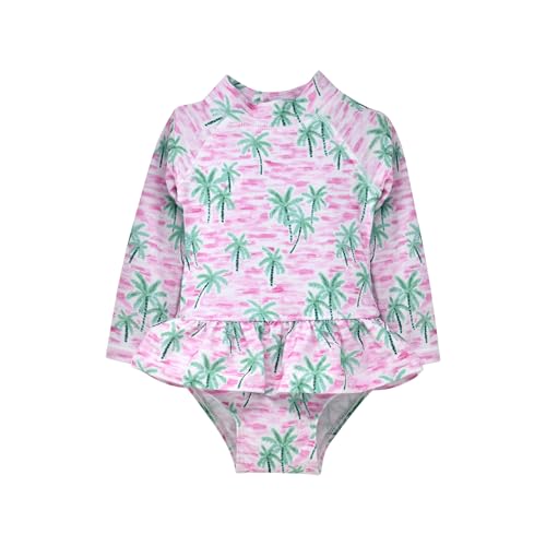 Image of Flap Happy Baby Girls' UPF 50+ Alissa Infant Ruffle Rash Guard Swimsuit