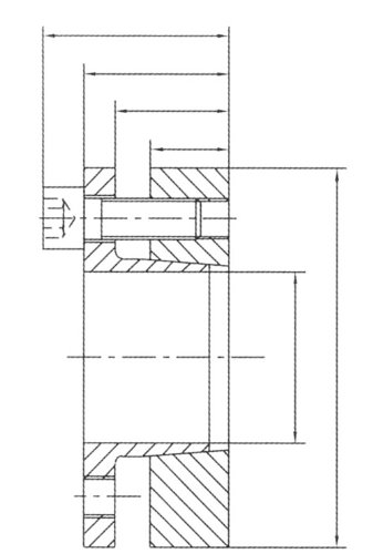 LA8A-14/55 Ametric® Metric Keyless Locking Assembly Type 8A Metric, 14 mm Bore, 55 mm Outside Sleeve Diameter, 17 mm Body Length, 3 Bolts, M8 x 25 Internal Hex Head Clamping Screw, 22 mm Sleeve Length, 55 mm Flange Diameter (Mfg Code 1-057)