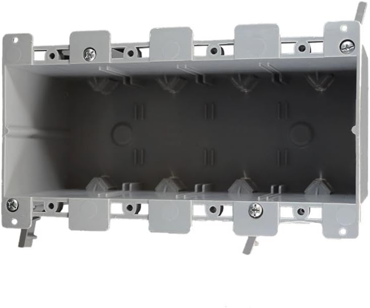 Cantex 3012631 68 cu. in. Old Work Rectangle PVC 4 Gang Outlet Box Gray