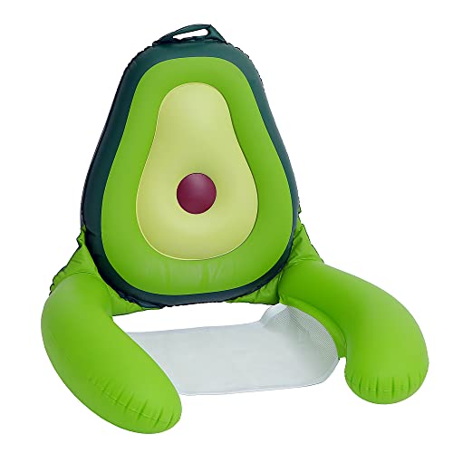 New Avocado Pool Lounge Chair, Inflatable Floating Hammock Chairs, Swimming Pool Water Floating Chair, Inflatable Pool Float For Outdoor, Beach, Pool, Lake #TOP2