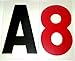Sign Letter Depot 8'' on 9-inch Outdoor Marquee Rigid Sign Letters, 264 Characters, Black & Red, Acrylic, Bold Style