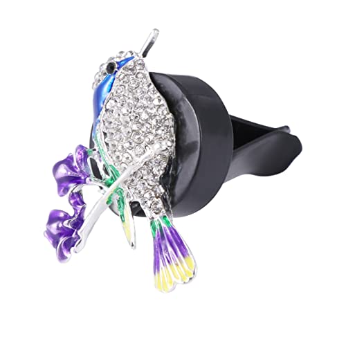 OUNONA Clip Aromaterapia Perfume Coche Gemas Plateados Decoración Ventilación Almohadilla Algodón