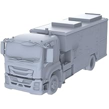 MRY-SFW XJTA200095 1/200 Airport Emergency Truck Unpainted Model for Airport Diorama Scene Accessory 2pcs