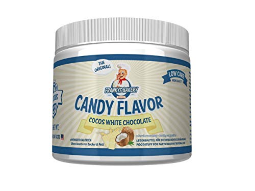 FRANKYS BAKERY Candy Flavor 200g (Cocos White Chocolate) - leckeres Flavor Pulver - vielseitig verwendbares Geschmackspulver ohne Kalorien Cover