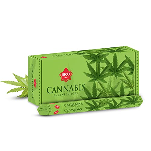 IBCO Cannabis Hexa Incense Sticks, 20 Sticks per pack ( 6 packs) = 120 sticks