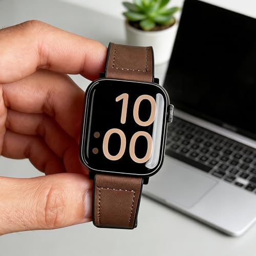 Correa de cuero magnética para Apple Watch 42-49 mm miniatura 1