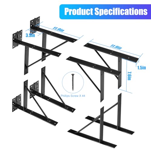 Heavy Duty Fence Gate Kit Gate Hardware No Sag Kit 2x4s Adjustable for Wooden Fence Gate Windows Shed Doors (2 Sets) - Thumbnail 5