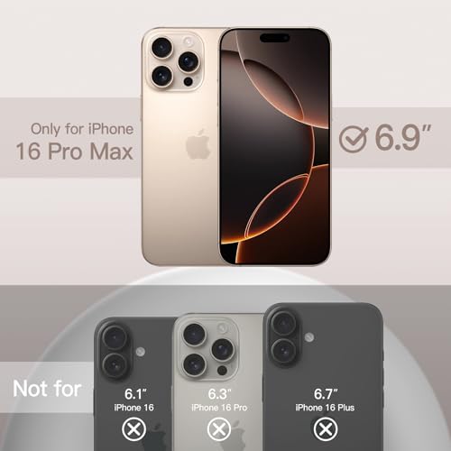JETech iPhone 16 Pro Max Silicone Case, Desert Titanium - Image 3