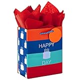 Hallmark 6' Small Gift Bag with Tissue Paper for Birthdays (Happy Cake Day)