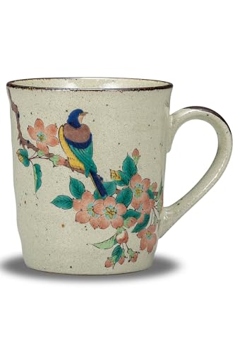 和座の蔵 おしゃれ コーヒーマグ 九谷焼 マグカップ 色絵花鳥 陶器 高級 ブランド 食器 日本製 誕生日プレゼント 還暦祝い 古希祝い 喜寿祝い 米寿祝い ギフト
