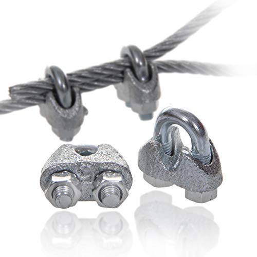 Preisvergleich Produktbild Drahtseile24 Seilklemme, Drahtseilklemmen / 2mm 16mm / 2x 100x / 2-3mm / 20x Stück