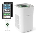 Airversa HomeKit Air Purifier with Thread (HomPod mini/Apple TV4K 2021 or later Required) Purelle Smart Air Cleaner with 3-Stage H13 True HEPA Filter, 99,97% Efficiency CADR 221 m³/h