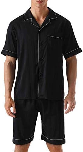 ninovino Men's Satin Pajamas Set Woven 