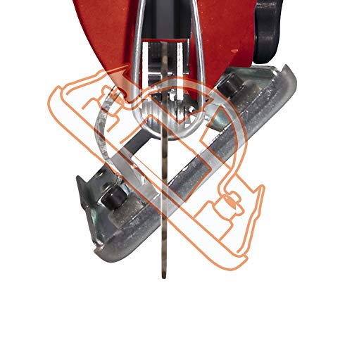 Einhell Stichsäge TC-JS 80 (600 W, max. 80 mm, 45° Schrägschnitt, Hubzahlregelung, 4-Stufen Pendelhub, Absaugadapter… – Bild 3