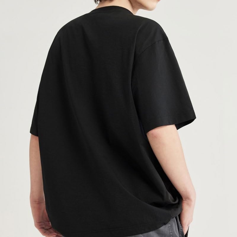 Outdoor Versatile Short Sleeves Sports Casual Round Neck T-Shirt Loose Breathable Polyester Vest with Pocket(OneColor,Large)