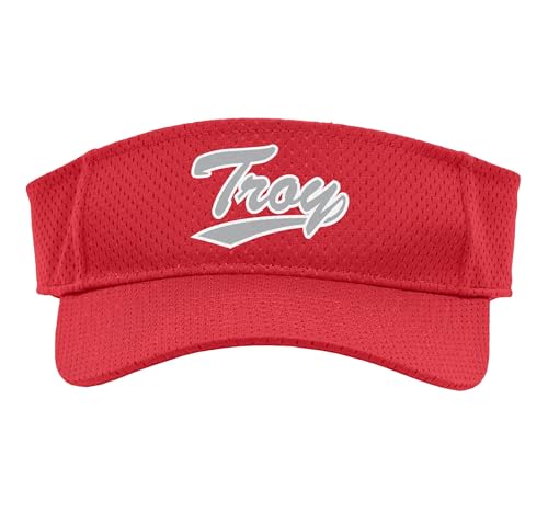 Troy University Trojans | Official NCAA Merch | PPTROY03 Sport Sun Visor, Adult, One Size, Red