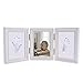 FLOWOW Bianco Impronta Bambino neonato cornice piedi mani impronta bambini cornice legno portafoto Porta Foto Impronte Neonato Perfetto regalino Ricordo Regalo