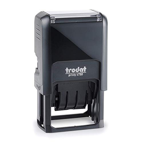 Trodat Printy Stempel 4750/L1 EcoPrinty Textplate Received in Blau Ref 64280 in Rot