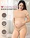 Intimate Portal Cotton Maternity Underwear Under the Bump Pregnancy Bikini Undies Womens Postpartum Panties 6 Pack Nude M