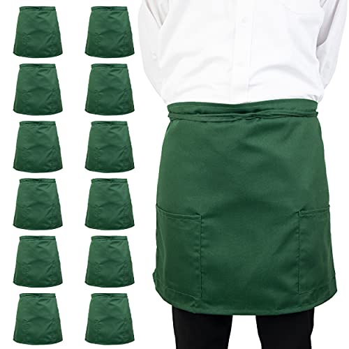 Arkwright Server Halb-Bistro-Schürzen (18 x 30), Polyester/Baumwolle - Grün - 45.72 cmx 76.2 cm Cover