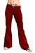 Ladies Run & Fly 70s Retro Burgundy Stretch Vintage Hipster BellBottom Super Flares