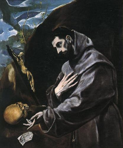 Peinture Saint François El Greco sur toile - Copie de maître peinte à la main