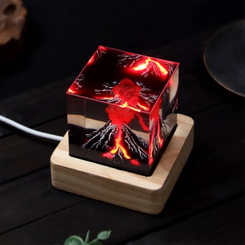 Volcano Night Lights Lava Lamp Volcano Eruption Ornament 3D Mini Lava Lamp Epoxy Resin Night Light Decorate A Room Decoration Creative Gifts for Kids Men and Women (Volcano) Volcano Night Lights Lava Lamp Volcano Eruption Ornament 3D Mini Lava Lamp Epoxy Resin Night Light Decorate A Room Decoration Creative Gifts for Kids Men and Women (Volcano)