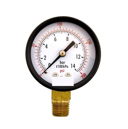 Manomètre 0-200 PSI pour remplacer votre cadran de pression défectueux 1/4 NPT