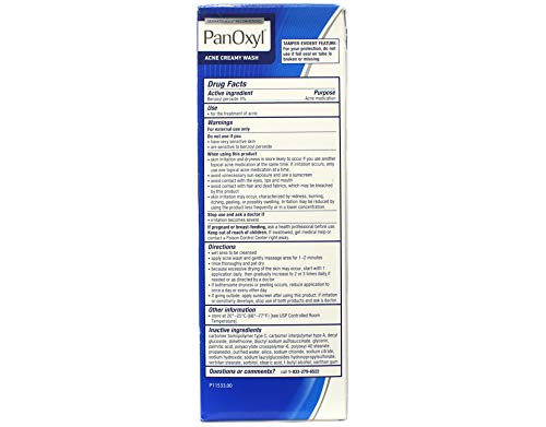 Panoxyl 4 Acne Creamy Wash, 4% Benzoyl Peroxide 6 Oz (Pack Of 3) #TOP2