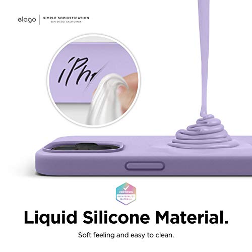 Image of elago Compatible with iPhone 12 Pro Max Case, Liquid Silicone Case for iPhone 12 Pro Max 6.7 Inch [Lavender] - Full Body Protection (Screen & Camera Protection)