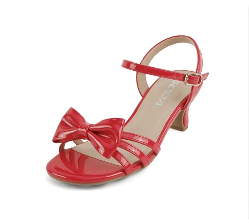 Image of Soda Girly-2 Children's Girl's Open Toe Slingback Block High Heel Sandals