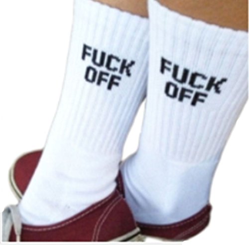 Qrupoad Mens Novelty Crew Tube Socks with Funny Sayings Unisex Cotton Socks