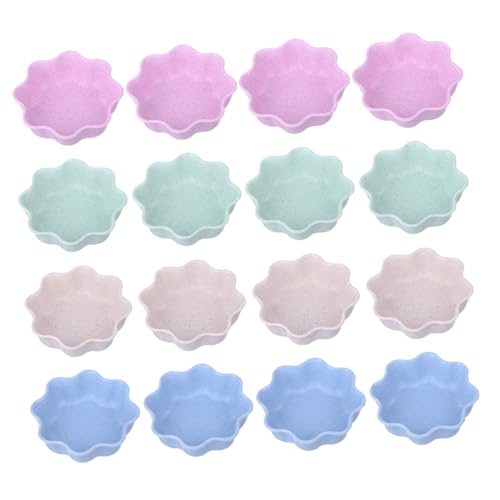 GRIRIW Pcs Flower Shape Seasoning Saucer Small Dishes Dipping Sauce for Cooking