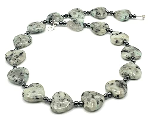 Collier en Jaspe Vert et argent 925, un bijou artisanal d'exception