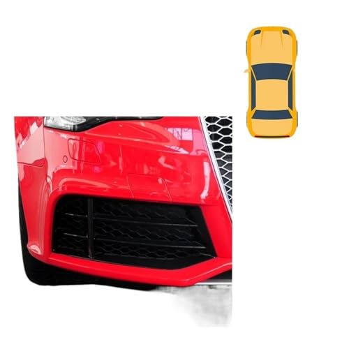 Glossy Black Car Fog Light Grill Cover Compatible For Audi A5 S5 RS5 B8.5 2008 2009 2010-2016 Front Bumper Grille HONEYCOMB 8T08