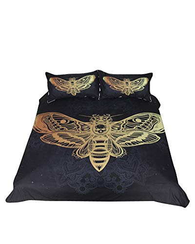 3D Juego De Cama Juego De Cama De Polilla Bronceadora con Funda De Edredón Elegante Y Estampado De Fibra De Poliéster 1 Y Fundas De Almohada 2 (3 Piezas) Estilo1 Auk